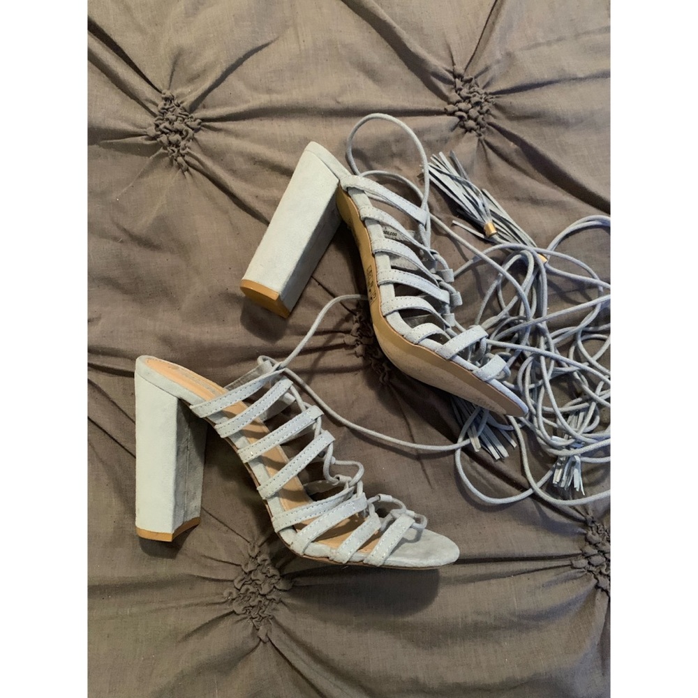 Forever 21 Lace Up Block Heel